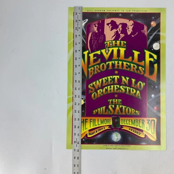 The Neville Brothers Sweet N Lo' Orchestra Concert Poster 1994 F-173 Fillmore - Picture 7 of 10